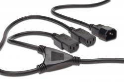 Кабел/адаптер ASSMANN AK-440400-017-S :: Разклонителен захранващ кабел, C14 - 2x C13, 1.7 м