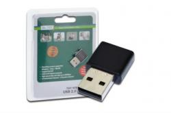 Мрежова карта/адаптер ASSMANN DN-70542 :: Wireless mini USB адаптер 300N USB 2.0