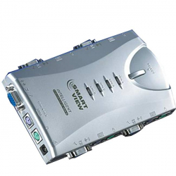 KVM продукт VALUE 14.99.3298 :: Автоматичен KVM Switch "Pocket", 1x User - 4 PCs, аудио