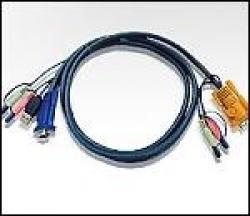 Кабел/адаптер ATEN 2L-5303U :: KVM кабел, HD15 M + USB type A M + 2 Audio Plugs -- SHDB15 M + 2 Audio Plugs, 3.0 м