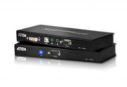 KVM продукт ATEN CE600 :: DVI KVM екстендър, 60M, Audio, RS232 & USB