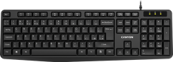 Клавиатура CANYON Wired Keyboard, 104 keys, USB2.0, Черна