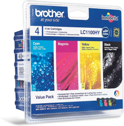 Касета с мастило Brother LC-1100HY BK-C-M-Y VALUE BP Ink Cartridge High Yield Set