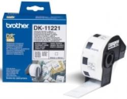Касета за етикетен принтер Brother DK-11221 Square Paper Labels, 23mmx23mm, 1000 labels per roll (Black on White)