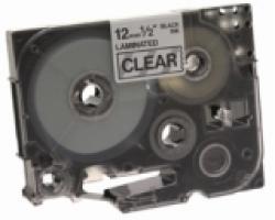 Касета за етикетен принтер Brother TZe-131 Tape Black on Clear Laminated 12mm - Eco