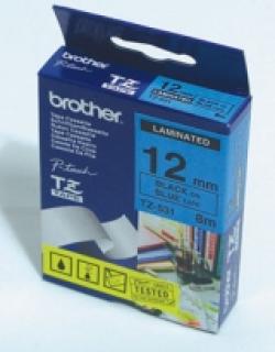 Касета за етикетен принтер Brother TZe-531 Tape Black on Blue, Laminated, 12mm, 8m - Eco