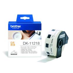 Касета за етикетен принтер Brother DK-11218 Round Paper 1" label 24mm x 24mm x 1000 (Black on White)