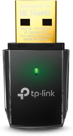 WiFi безжична карта/адаптер Безжичен двулентов USB адаптер TP-Link AC600 Archer T2U