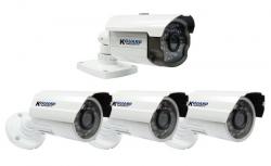 KGUARD CKT001 :: Комплект от 4 охранителни камери за DVR с кабели и захранване