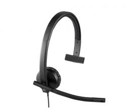 Слушалки Logitech USB Headset H570e Mono, In-line Controls, Echo Cancellation, Noise-cancelling, USB