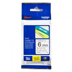 TZ-Tape-BROTHER-6mm-Black-on-Clear-Laminated-8m-lenght-for-P-Touch