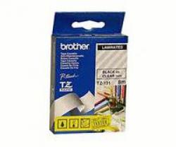 TZ-Tape-BROTHER-9mm-Black-on-Clear-Laminated-8m-lenght-for-P-Touch