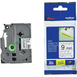 TZ-Tape-BROTHER-9mm-BLACK-ON-CLEAR-ADHESIVE-TAPE-for-P-Touch