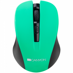 Мишка CANYON CNE-CMSW1(Wireless, Optical 800-1200 dpi, 4 btn, USB), Green