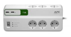 Контакт APC Essential SurgeArrest 6 outlets with 5V, 2.4A 2 port USB charger, 230V Germany