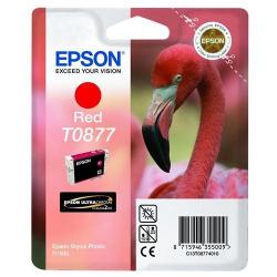 Касета с мастило Epson T0877 Red Ink Cartridge - Retail Pack (untagged) for Stylus Photo R1900