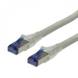 Медна пач корда ROLINE 21.15.0873 :: S-FTP Patch кабел, Cat.6a, сив цвят, solid copper wire, 70.0 м