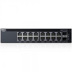 Комутатор/Суич Dell Networking X1018 Smart Web Managed Switch, 16x 1GbE and 2x 1GbE SFP ports