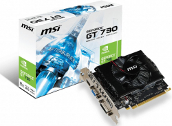Видеокарта MSI Video Card Nvidia GT 730 N730-2GD3V2 (GT730, 2GB DDR3 128bit, 1xHDMI)