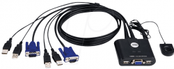 Кабел/адаптер Превключвател KVM ATEN CS22U, 2x 1, USB