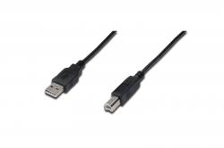 Кабел/адаптер ASSMANN AK-300105-050-S :: USB 2.0 кабел, Type A M – Type B M, 5.0 м