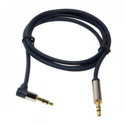Кабел/адаптер Cable 3.5mm-M-M 0.5m Angled, Logilink, CA11050