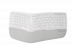 Клавиатура Безжична/Bluetooth клавиатура Delux GM902 бяла US Layout