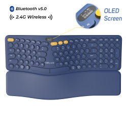 Клавиатура Безжична/Bluetooh v5.0 клавиатура Delux GM903CV BK3632 с OLED