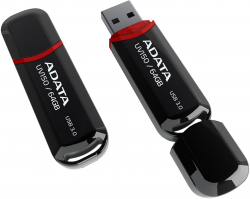 USB флаш памет Adata UV150, 64GB, USB 3.2, черен