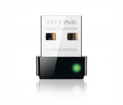 WiFi безжична карта/адаптер Безжичен адаптер TP-LINK TL-WN725N, Nano, USB, 2.4GHz, 802.11n-g-b, QSS button