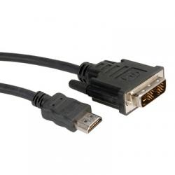 Кабел/адаптер Cable DVI M - HDMI M, 2m, Roline 11.04.5522