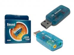 Аудио карта Външна USB звукова карта за лаптоп или настолен компютър
