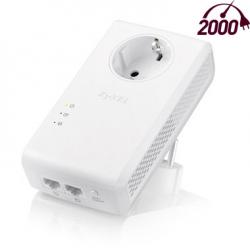 Powerline-adapter-ZYXEL-PLA5456-Pass-Thru-2-portov-gigabitov-gnezdo-za-el.-uredi-Komplekt