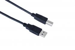 Кабел USB 2.0 AM - BM Black - CU201-B-1.5m