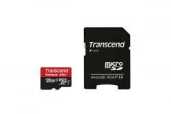 SD/флаш карта Transcend 128GB micro SDXC UHS-I Premium (with adapter, Class 10)