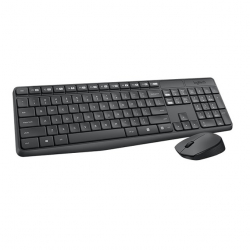 Logitech MK235, комплект клавиатура с мишка, безжични, БДС, черен цвят