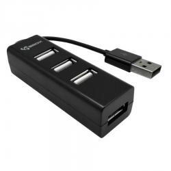 USB Хъб SBOX H-204 :: USB 2.0 хъб, 4 порта, черен