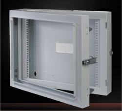 Шкаф за техника - Rack MIRSAN MR.EKG09U.01 :: Double-Section модул - 600 x 150 x 498 мм - 9U, черен