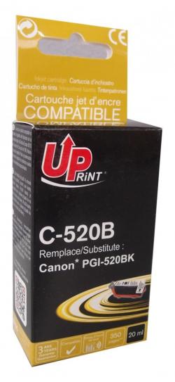 Касета с мастило Патрон CANON PGI-520 BLACK iP3600-MP540-620-980-MX860, 20ml 350k, Uprint