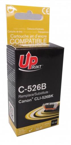 Касета с мастило Патрон с ЧИП CANON CLI-526 BLACK, 10ml 3000k, Uprint