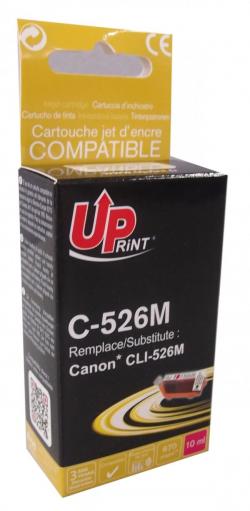 Касета с мастило Патрон с ЧИП CANON CLI-526 MAGENTA, 10ml, 670k, Uprint на най-ниска цени