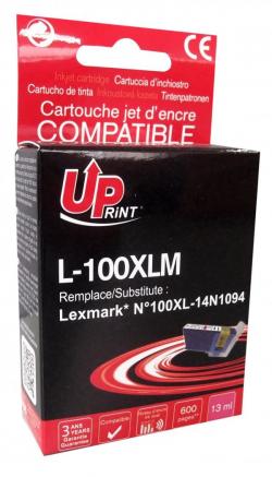 Касета с мастило Глава за струен принтер LEXMARK 14N1070E, 100XL Magenta, 13 ml, Uprint