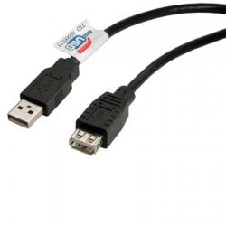 Кабел/адаптер Cable USB2.0 A-A M-F, 3m, Roline 11.02.8960