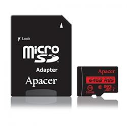 SD/флаш карта Apacer 64GB microSDXC Class 10 UHS-I (1 adapter)