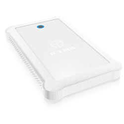 Кутия/Чекмедже за HDD RAIDSONIC IB-233U3-Wh :: USB 3.0 външна кутия 2.5" SATA HDD-SDD, до 9.5 мм, бял