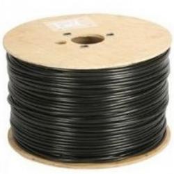 Кабел/адаптер FTP Cat5e+2C Power cable:(0.5mm CU, AL foil)+ (2C 0.75mm2=24*0.2mm CCA power cable) + Black PVC jacket with UV protection, 305m-drum