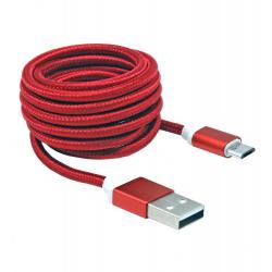 Кабел/адаптер SBOX USB AM-MICRO-15R :: USB кабел, Type A - Micro B, M-M, 1.5 м, червен