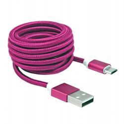 Кабел/адаптер SBOX USB AM-MICRO-15P :: USB кабел, Type A - Micro B, M-M, 1.5 м, розов