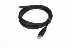 Кабел/адаптер Кабел USB 2.0 AM - AF Black - CU202-B-2m