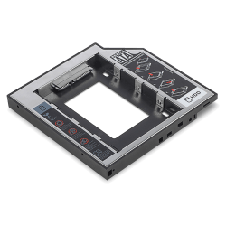 Кутия/Чекмедже за HDD Монтажен адаптор за 2.5" SSD-HDD към CD- DVD- Blu-ray на лаптоп, до 12.7 мм